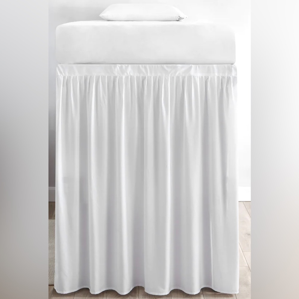 White college dorm curtain